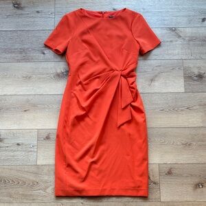 Maggy London Vibrant Orange Midi Dress